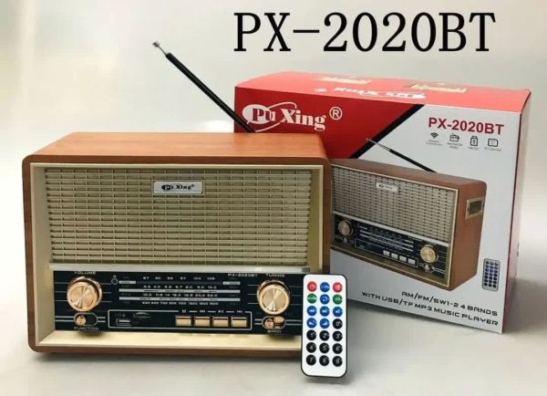 اسپیکر رادیویی بی سیم طرح سنتی قابل حمل پوکسین مدل PX-2020BT