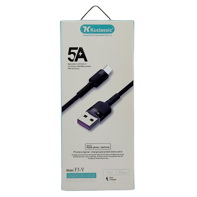کابل تبدیل USB به USB-C كوكلاسيك مدل F3-V طول 1 متر